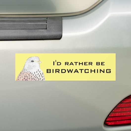 Ik zou liever Birdwatch zijn Bumpersticker (Op auto)
