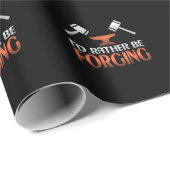 Ik zou liever Blacksmith Forge Hammer Gift meppen Cadeaupapier (Rol Hoek)