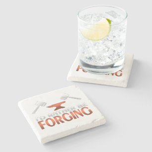 Ik zou liever Blacksmith Forge Hammer Gift meppen Stenen Onderzetter