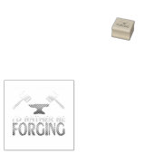 Ik zou liever Blacksmith Forge Hammer verslaan Rubberstempel (Gestempeld)