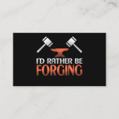 Ik zou liever Blacksmith Forge Hammer verslaan Visitekaartje (Voorkant)