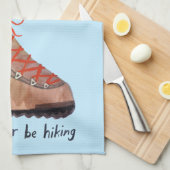 Ik zou liever BLAUW bomen hikken. Theedoek (Quarter Fold)