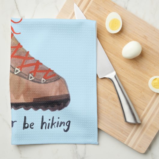 Ik zou liever BLAUW bomen hikken. Theedoek (Quarter Fold)