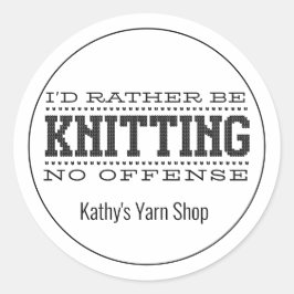 Ik zou liever blijven zitten ronde sticker