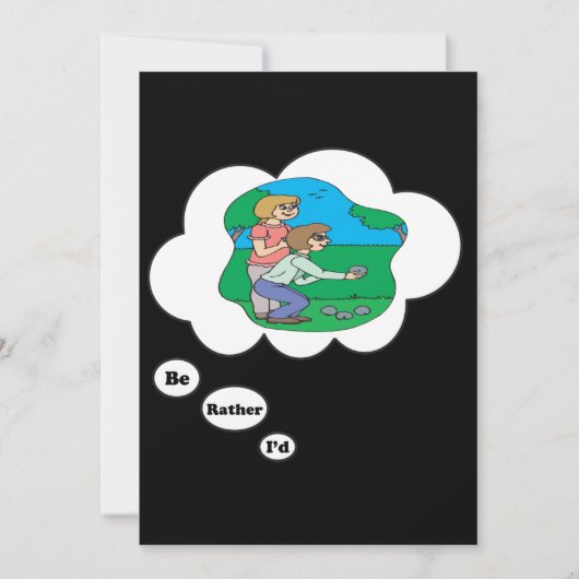 Ik zou liever Bocce spelen Kaart (Voorkant)