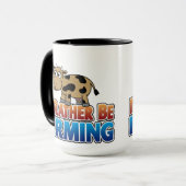 Ik zou liever boer zijn - bruine Koe Mok (Voorkant links)