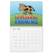 Ik zou liever boer zijn - schattige cartoons kalender (Mar 2026)