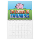 Ik zou liever boer zijn - schattige cartoons kalender (Jan 2026)