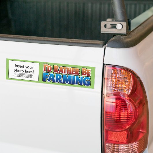Ik zou liever boer zijn. (virtuele landbouw) bumpersticker (Op Truck)