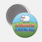 Ik zou liever boer zijn. (Virtuele landbouw) Magneet (Voorkant / Achterkant)