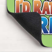 Ik zou liever boer zijn. (virtuele landbouw) muismat (Hoek)