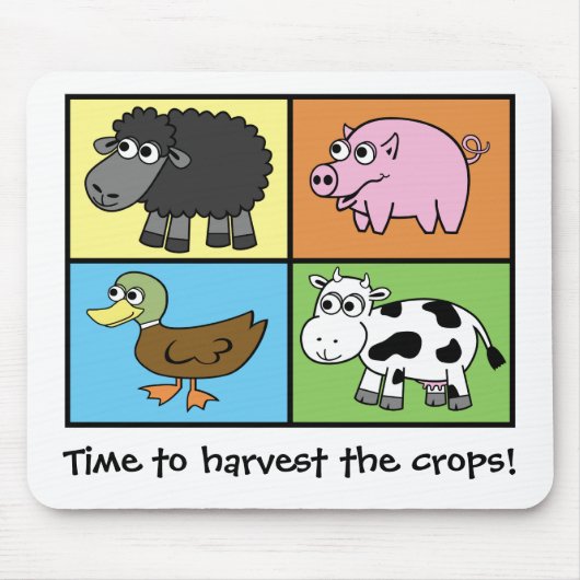 Ik zou liever boer zijn. (Virtuele landbouw) Muismat (Voorkant)
