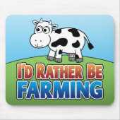 Ik zou liever boer zijn. (Virtuele landbouw) Muismat (Voorkant)