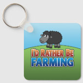 Ik zou liever boer zijn. (Virtuele landbouw) Sleutelhanger (Voorkant)