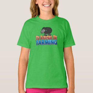 Ik zou liever boer zijn. (Virtuele landbouw) T-shirt