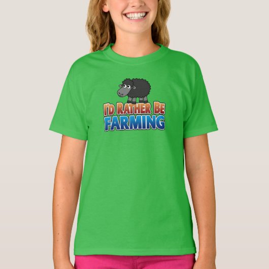 Ik zou liever boer zijn. (Virtuele landbouw) T-shirt (Voorkant)
