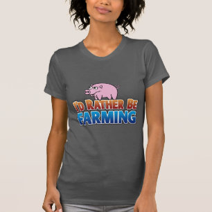 Ik zou liever boer zijn. (virtuele landbouw) t-shirt