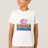 Ik zou liever boer zijn. (virtuele landbouw) t-shirt (Voorkant)