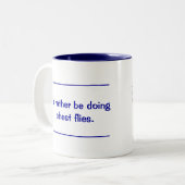 Ik zou liever borst vliegen. tweekleurige koffiemok (Voorkant links)