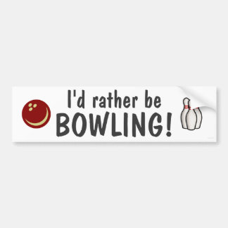 Ik zou liever bowlen! bumpersticker