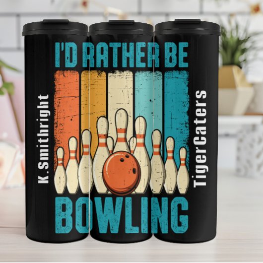 Ik zou liever bowlen grafisch thermosbeker