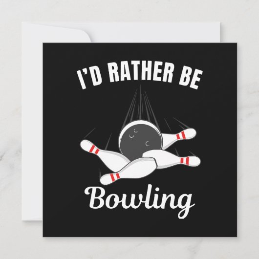 Ik zou liever bowlen kaart (Voorkant)