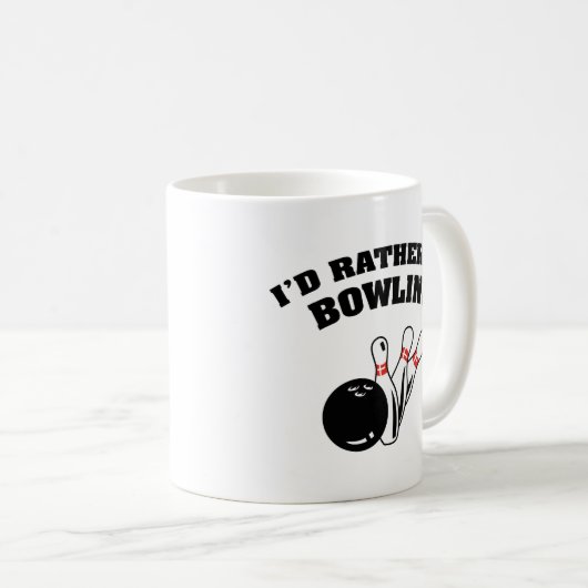 Ik zou liever Bowling Coffee-Mok zijn Koffiemok (Voorkant rechts)