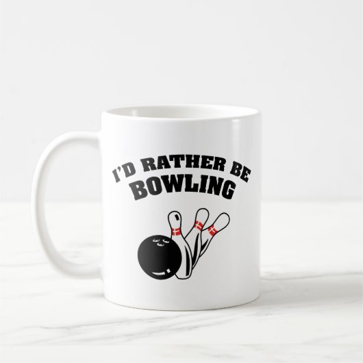 Ik zou liever Bowling Coffee-Mok zijn Koffiemok (Links)