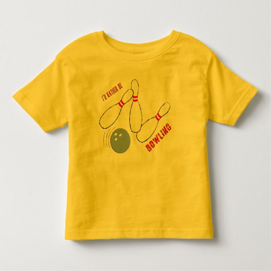 Ik zou liever Bowling zijn Kinder Shirts (Voorkant)