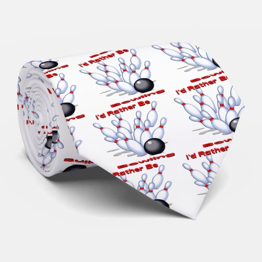 Ik zou liever Bowling zijn Stropdas (Opgerold)