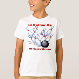 Ik zou liever Bowling zijn T-shirt