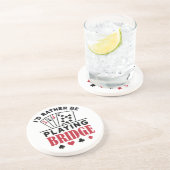 Ik zou liever Bridge Cool Bridge Card Game spelen Zandsteen Onderzetter (Zijkant)