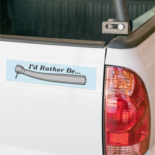 "Ik zou liever..." Bumpersticker (Op Truck)