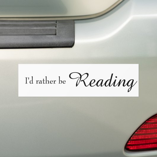 Ik zou liever Bumpersticker lezen (Op auto)