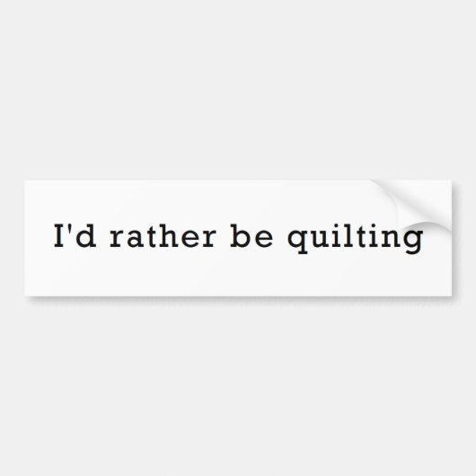 Ik zou liever Bumpersticker opofferen (Voorkant)