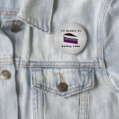 Ik zou liever Cake Asexual Pride Flag eten Ronde Button 5,7 Cm (In situ)