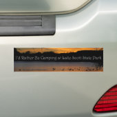 Ik zou liever Camping zijn in Lake Scott State Par Bumpersticker (Op auto)