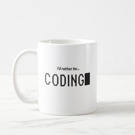 Ik zou liever codering hebben koffiemok (Links)