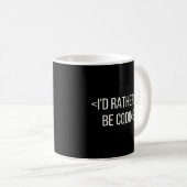 Ik zou liever Computer Geek coderen Koffiemok (Voorkant rechts)