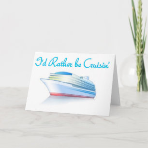 Ik zou liever cruisin zijn. feestdagen kaart
