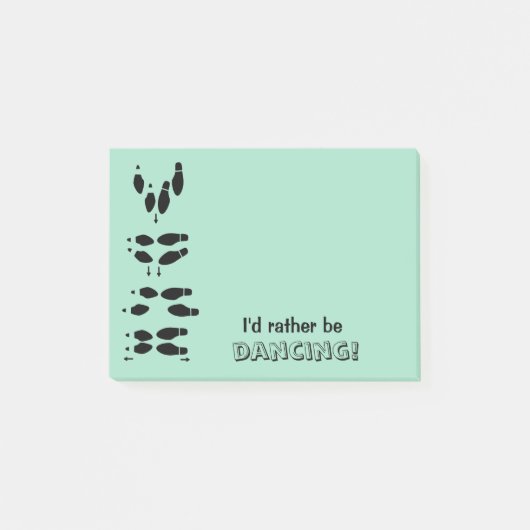 Ik zou liever danserende ballroom danservoetstappe post-it® notes (Voorkant)