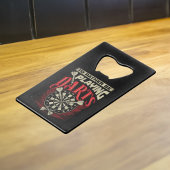 Ik zou liever darts spelen - grappige darter creditkaart flessenopener