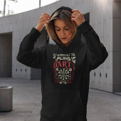 Ik zou liever darts spelen - sarcastische dart Hum Hoodie