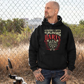 Ik zou liever darts spelen - sarcastische dart Hum Hoodie