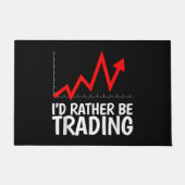 Ik zou liever Daytrading Chart zijn Deurmat (Voorkant)