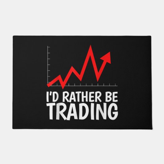 Ik zou liever Daytrading Chart zijn Deurmat (Voorkant)