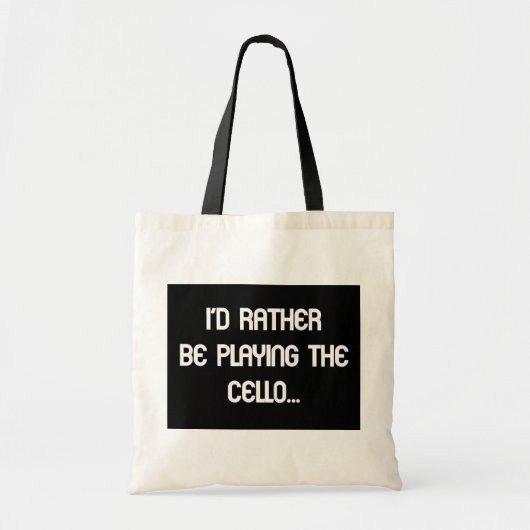 Ik zou liever de Cello-Canvas tas spelen (Voorkant)