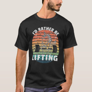 Ik zou liever de grappige krachtpatser van Unicorn T-shirt