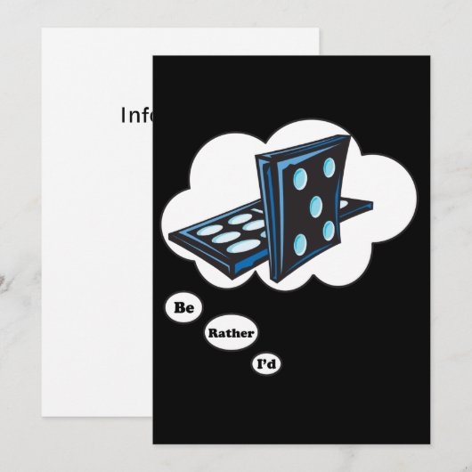 Ik zou liever Dominos 2 spelen Kaart (Voorkant / Achterkant)