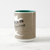 Ik zou liever Duck Hunting Ducks and Burlap zijn Mok (Midden)